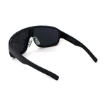 Mens Exposed Mirrored Lens Racer Shield Plastic Sport Sunglasses