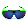 Mens Exposed Mirrored Lens Racer Shield Plastic Sport Sunglasses