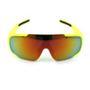 Mens Exposed Mirrored Lens Racer Shield Plastic Sport Sunglasses
