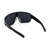 Mens Exposed Mirrored Lens Racer Shield Plastic Sport Sunglasses