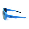 Kush Mens Exposed Mirror Lens Racer Shield Plastic Sunglasses