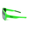 Kush Mens Exposed Mirror Lens Racer Shield Plastic Sunglasses