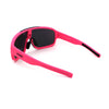 Kush Mens Exposed Mirror Lens Racer Shield Plastic Sunglasses