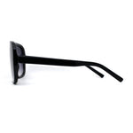 Womens Flat Top Mafia Plastic Rectangular Shield Sunglasses