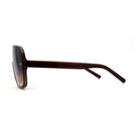 Womens Flat Top Mafia Plastic Rectangular Shield Sunglasses