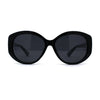 Polarized Chic Mod Womens Large Oval Designer Sunglasses