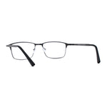 Mens 90s Designer Thin Metal Rim Rectangular Reading Glasses