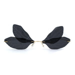 Dragonfly Wing Avant Garde Unique Retro Rimless Sunglasses