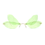 Dragonfly Wing Avant Garde Unique Retro Rimless Sunglasses