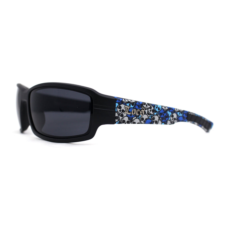 Locs Mens Skull Print Arm Wrap Gangster Sunglasses