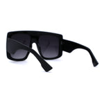 Oversized Flat Top Thick Plastic Mobster Fashion Sunglasses