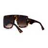 Oversized Flat Top Thick Plastic Mobster Fashion Sunglasses
