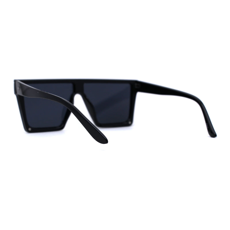 Half Rim Style Flat Top Squared Rectangular Retro Fashion Sunglasses