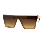 Half Rim Style Flat Top Squared Rectangular Retro Fashion Sunglasses