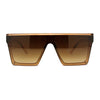 Half Rim Style Flat Top Squared Rectangular Retro Fashion Sunglasses