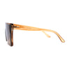 Half Rim Style Flat Top Squared Rectangular Retro Fashion Sunglasses