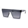 Half Rim Style Flat Top Squared Rectangular Retro Fashion Sunglasses