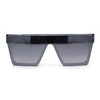 Half Rim Style Flat Top Squared Rectangular Retro Fashion Sunglasses