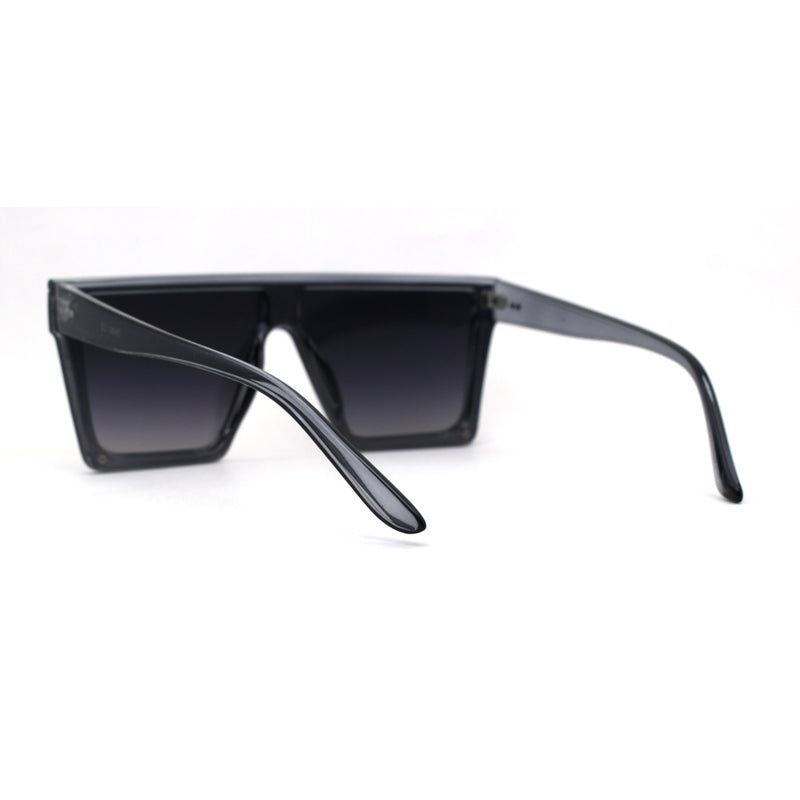 Half Rim Style Flat Top Squared Rectangular Retro Fashion Sunglasses