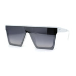 Half Rim Style Flat Top Squared Rectangular Retro Fashion Sunglasses