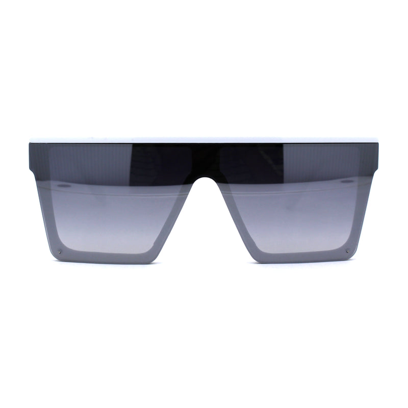 Half Rim Style Flat Top Squared Rectangular Retro Fashion Sunglasses