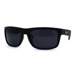 Locs Classic Manly All Black Gangster Sport Rectangular Sunglasses