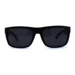 Locs Classic Manly All Black Gangster Sport Rectangular Sunglasses