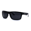 Locs Classic Manly All Black Gangster Sport Rectangular Sunglasses