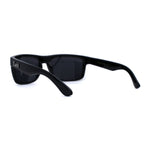 Locs Classic Manly All Black Gangster Sport Rectangular Sunglasses