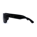 Locs Classic Manly All Black Gangster Sport Rectangular Sunglasses