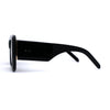 Womens Mod Thick Plastic Rectangular Designer Sunglasses