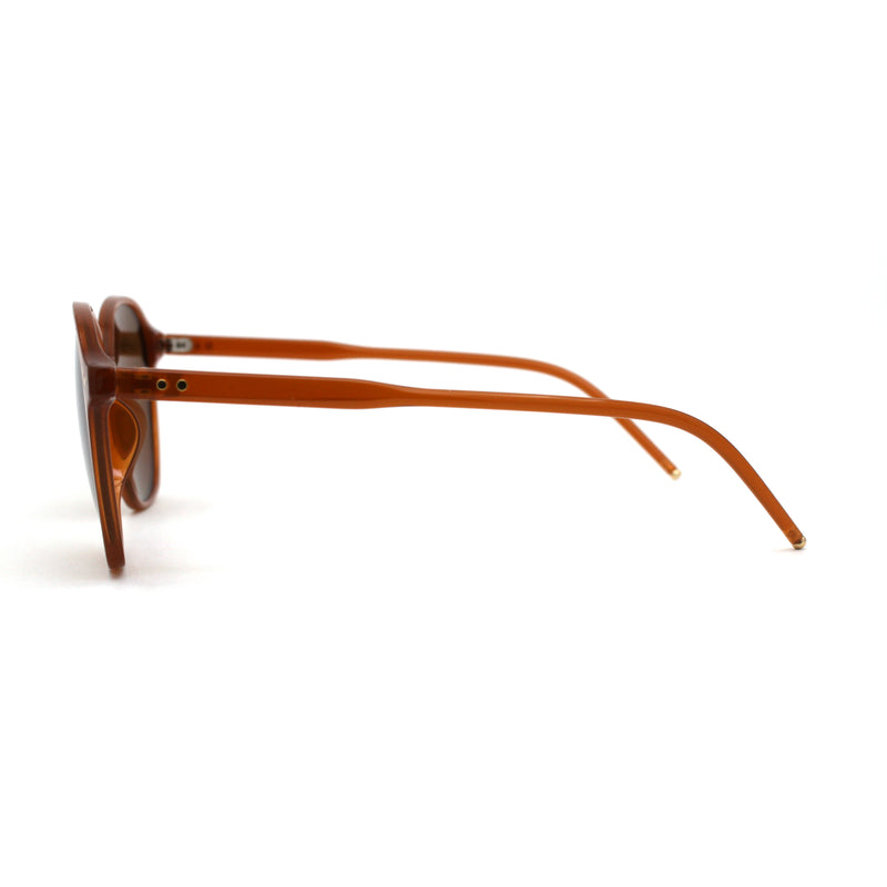 Womens Thin Plastic Horn Rim Boyfriend Style Sunglasses
