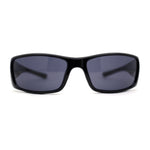 All Black Iconic Locs Square Rectangle Gangster Sunglasses