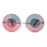 Mirror Lens Hypnotist Circular Die Cut Hippie Round Circle Lens Sunglasses