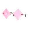 Pop Color Hypnotist Diamond Kite Die Cut Hippie Square Sunglasses