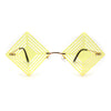 Pop Color Hypnotist Diamond Kite Die Cut Hippie Square Sunglasses