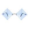 Pop Color Hypnotist Diamond Kite Die Cut Hippie Square Sunglasses