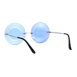 Hypnotist Circular Die Cut Hippie Round Circle Lens Sunglasses