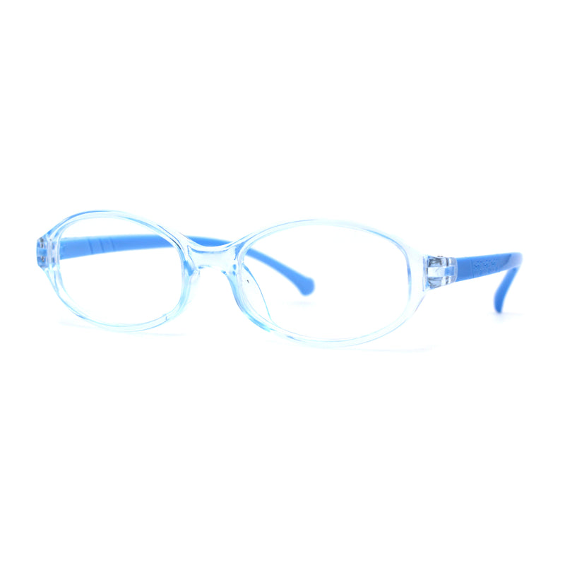 Kids Narrow Oval Plastic 100% Blue Light Flitering Computer Glasses