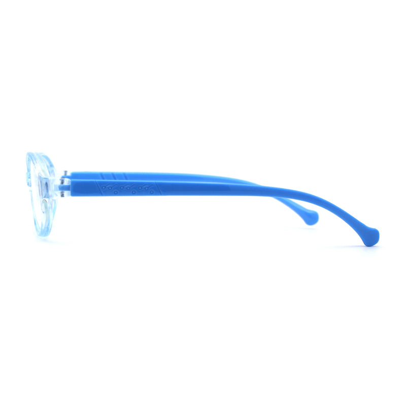 Kids Narrow Oval Plastic 100% Blue Light Flitering Computer Glasses