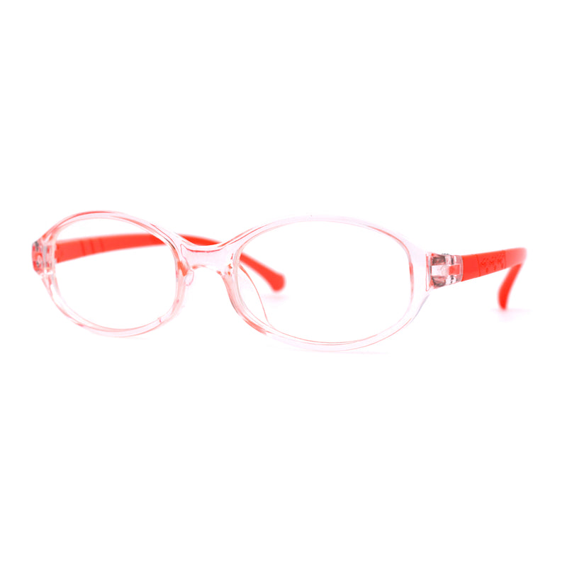 Kids Narrow Oval Plastic 100% Blue Light Flitering Computer Glasses