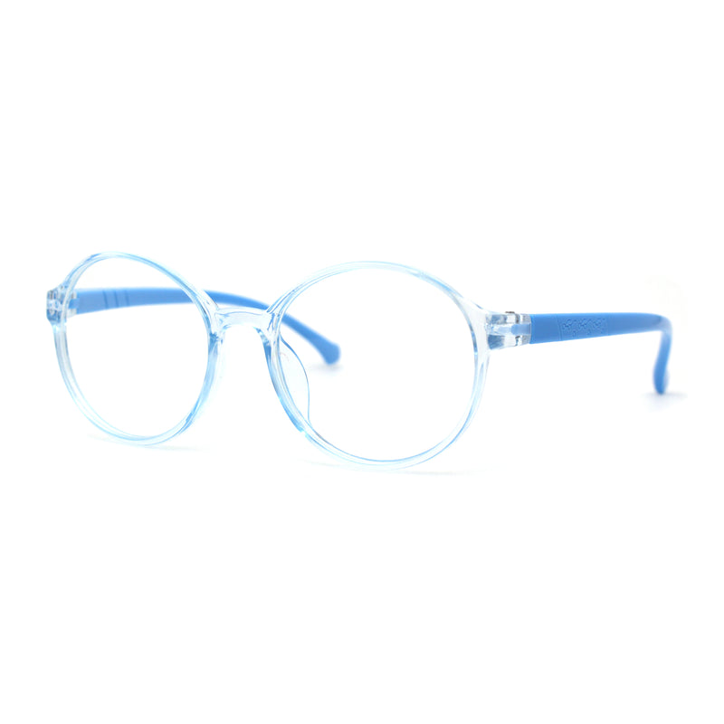 Child Size Round Thin Plastic 100% Blue Light Flitering Computer Glasses