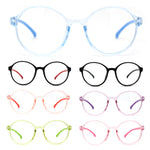 Child Size Round Thin Plastic 100% Blue Light Flitering Computer Glasses