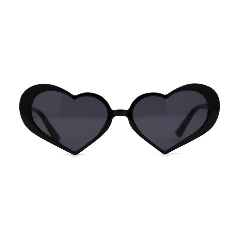 Retro Trendy Hippie Heart Shape Plastic Sunglasses