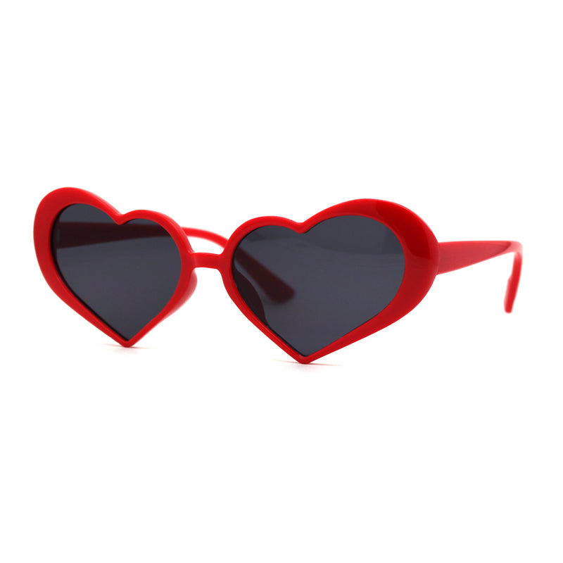 Retro Trendy Hippie Heart Shape Plastic Sunglasses