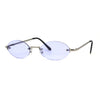 Hippie Pimp Color Lens Oval Rimless Retro Funky Sunglasses