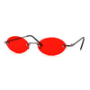 Hippie Pimp Color Lens Oval Rimless Retro Funky Sunglasses