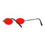 Hippie Pimp Color Lens Oval Rimless Retro Funky Sunglasses