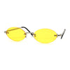 Hippie Pimp Color Lens Oval Rimless Retro Funky Sunglasses