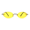 Hippie Pimp Color Lens Oval Rimless Retro Funky Sunglasses